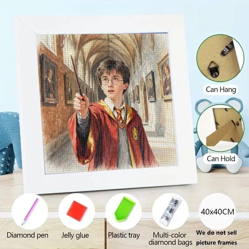 

1PC Harry Potter 5D Diamond Painting Kit, Full Drill DIY Wizard World Hogwarts Magic Spell Wall Art, Home Decor Relaxation Craft