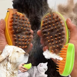 Brosse à vapeur électrique 3 en 1 pour animaux de compagnie, accessoires de toilettage, livres de cheveux, peigne de massage, fournitures pour chat et chien