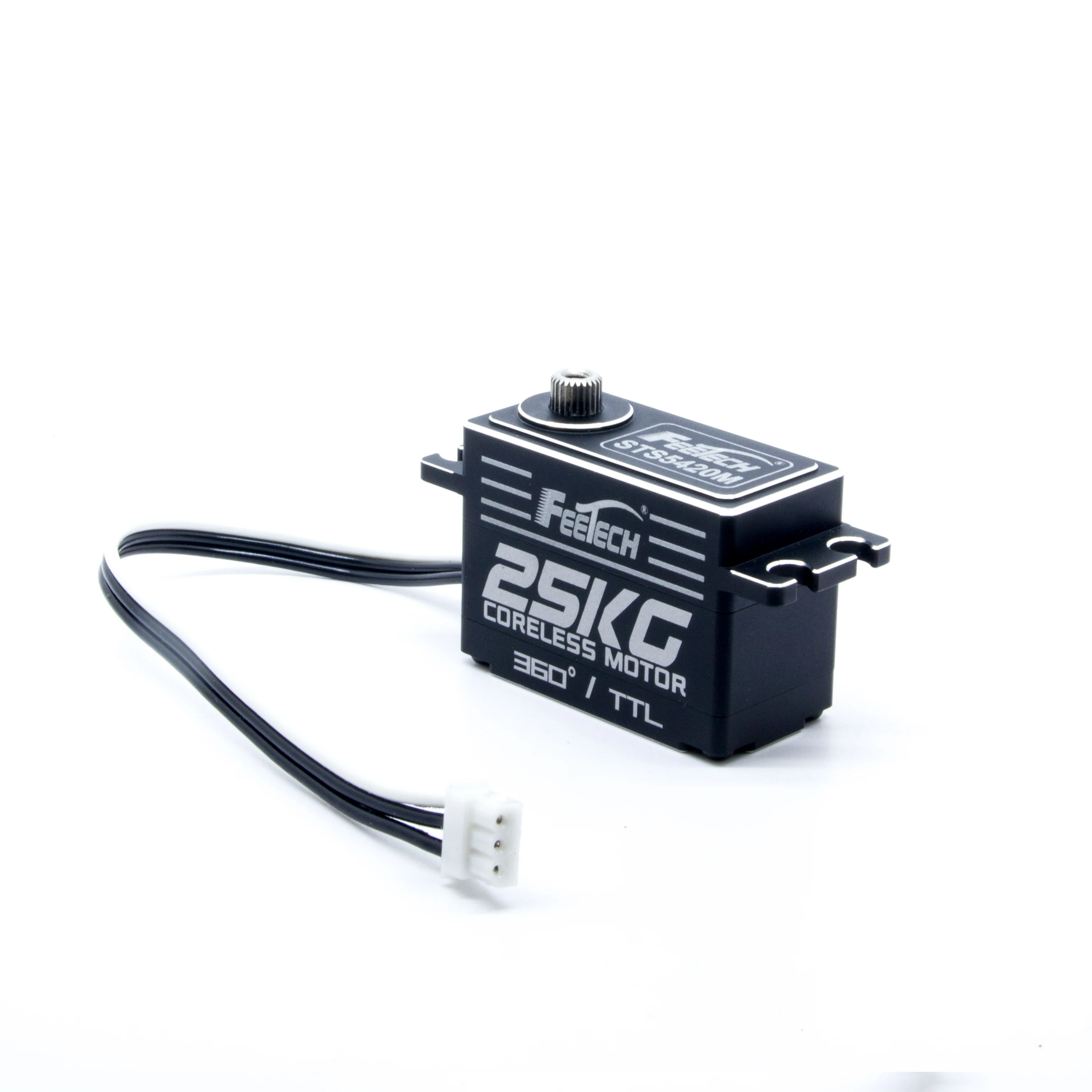 7.4V 25KG 0.1s High Speed 360degree Programmer Metal Gear Servo Low Profile Robot Servo for AI Industrial Equipment Smart Home