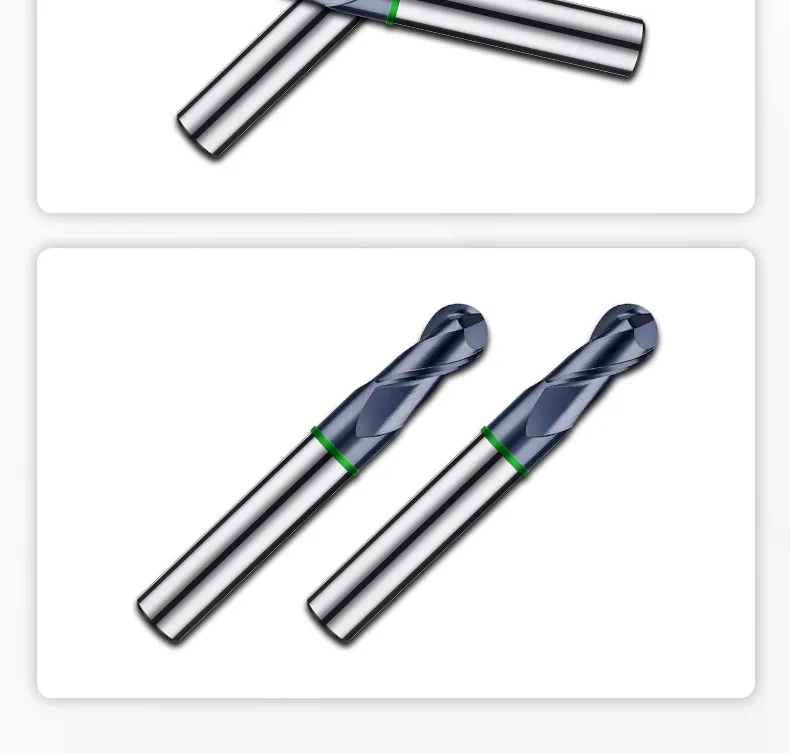 AZZKOR 2-Schneiden-Nanobeschichtete Hartmetall-Kugelkopffräser aus Wolframstahl für CNC-Mechanische Bearbeitung, Fräser TGH-HRC50 – Detail 18