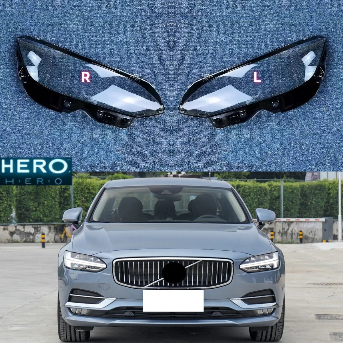 

For Volvo S90 S90L 2016-2022 Transparent Lamp Shade Headlight Shell Headlamp Cover Plexiglass Replace The Original Lampshade