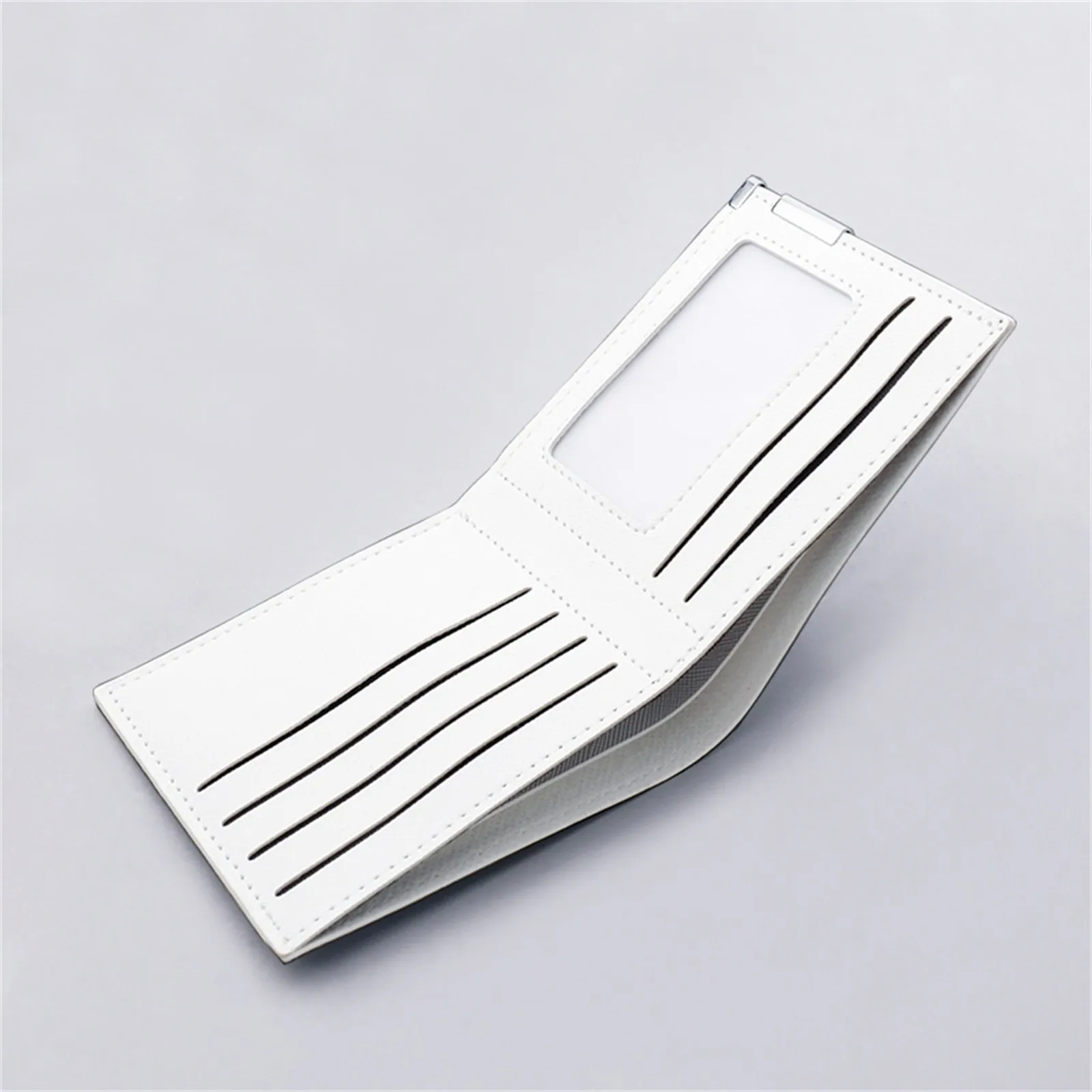 Cartera corta de piel de vaca para hombre, billetera de cambio informal con múltiples ranuras para tarjetas, Color sólido, tendencia de negocios juvenil