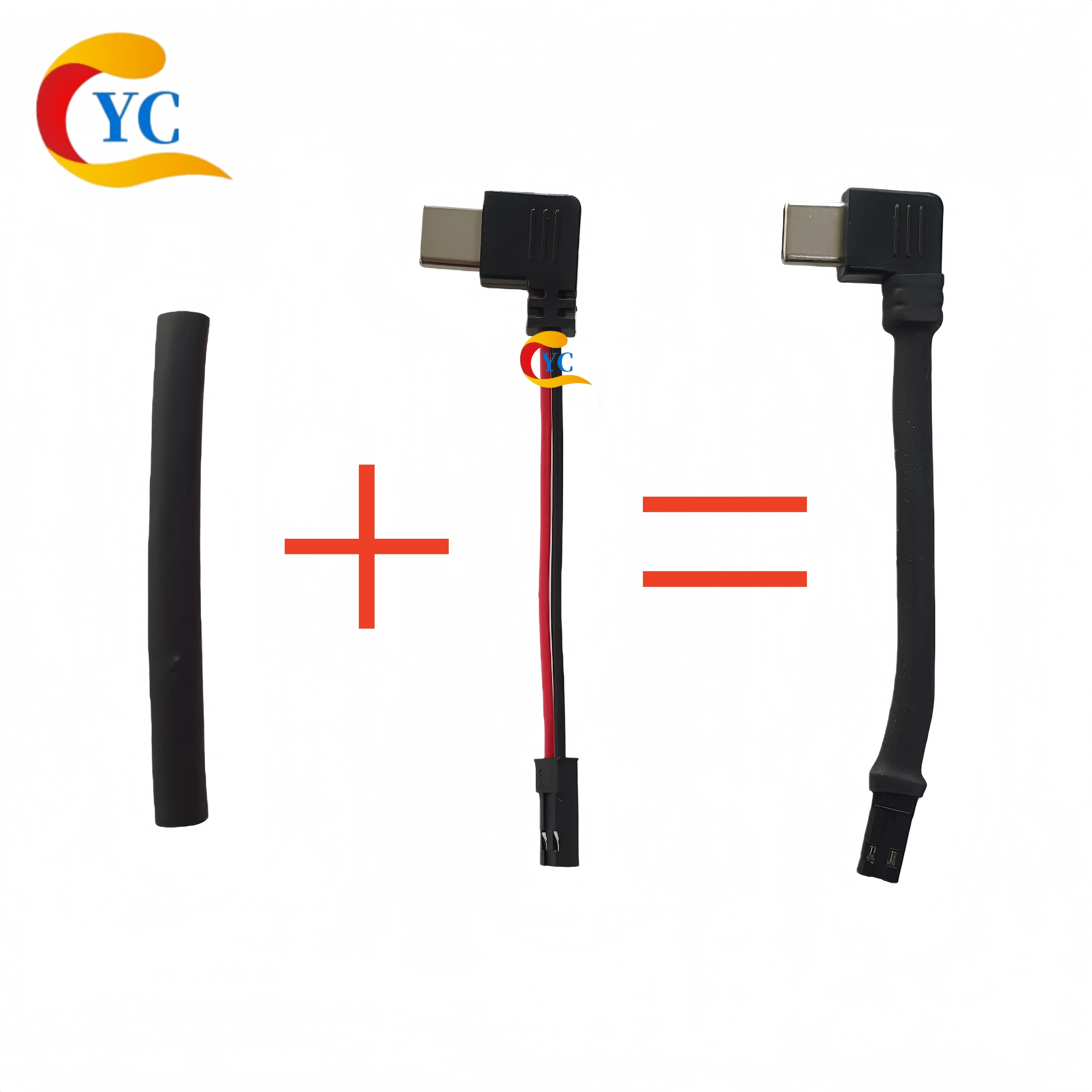 Tipo-c suporte do telefone móvel cotovelo magnético plugue de carregamento 2p carregamento rápido cauda plug cabo manga tubo termo retrátil manga protetora masculino e feminino jst/syp terminal cabo