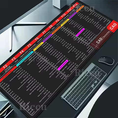 CAD Office Shortcuts Mouse Pad Large Extended for Auto CAD Big Keyboard Mousepad Gaming Stitched Edge Non-Slip Base Desk Mat
