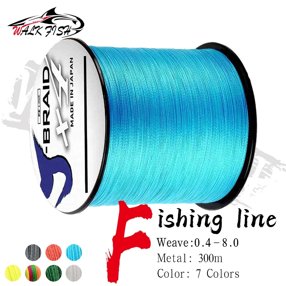 WALK FISH 4 Strand 300m Japan PE Braided Super Strong Fishing Line Japan PE Braided Line Line Fishing Line Floating