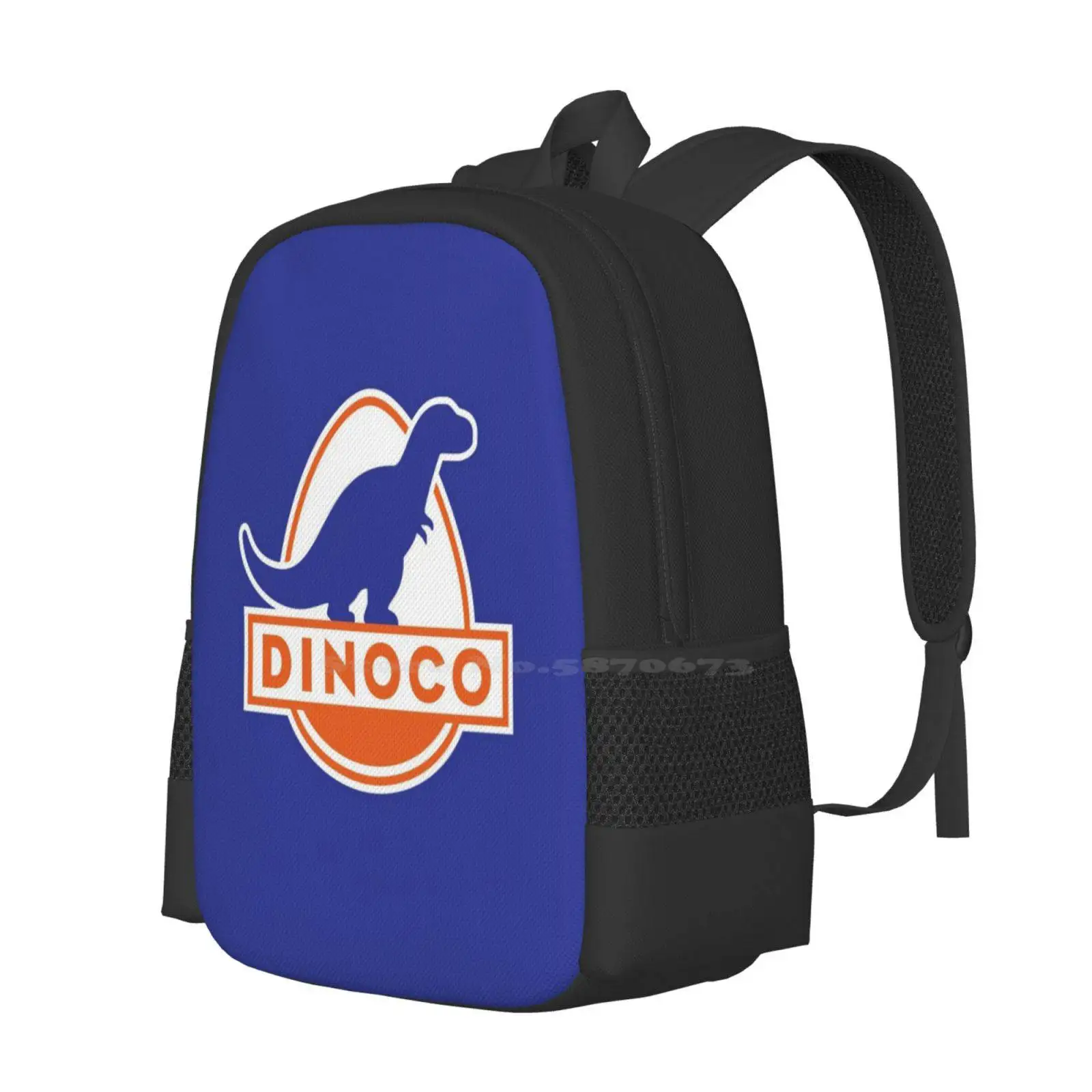 Dinoco ( Cars ) Pattern Design Bag Student'S Backpack Dinoco Logo Dinosaur Logo Gas Station Oil Corporation Oil Company