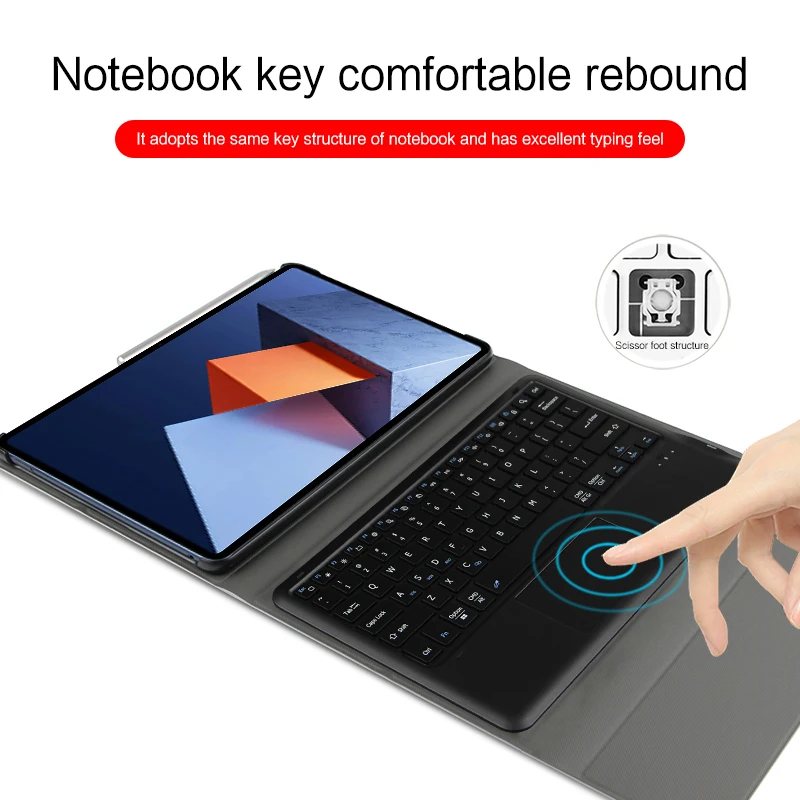 Case Cover For Huawei MateBook E 2022 DRC-W58 12.6" Tablet Wireless Bluetooth Keyboard Protective Cover With TouchPad Case Shell