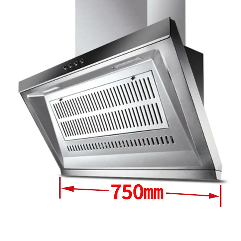 شفاط مطبخ منزلي ، شفاط حائط كبير ، فولاذ مقاوم للصدأ ، عادم دخان ، مصباح LED ، غطاء مطبخ