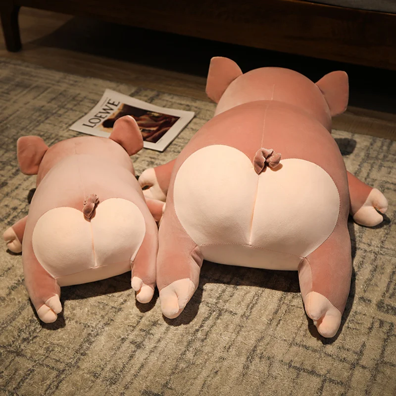 50-100cm Squishy Simulation Pig Stuffed Doll Plush Piggy Toy Animal Soft Plushie Pillow Cushion Comforting Gift