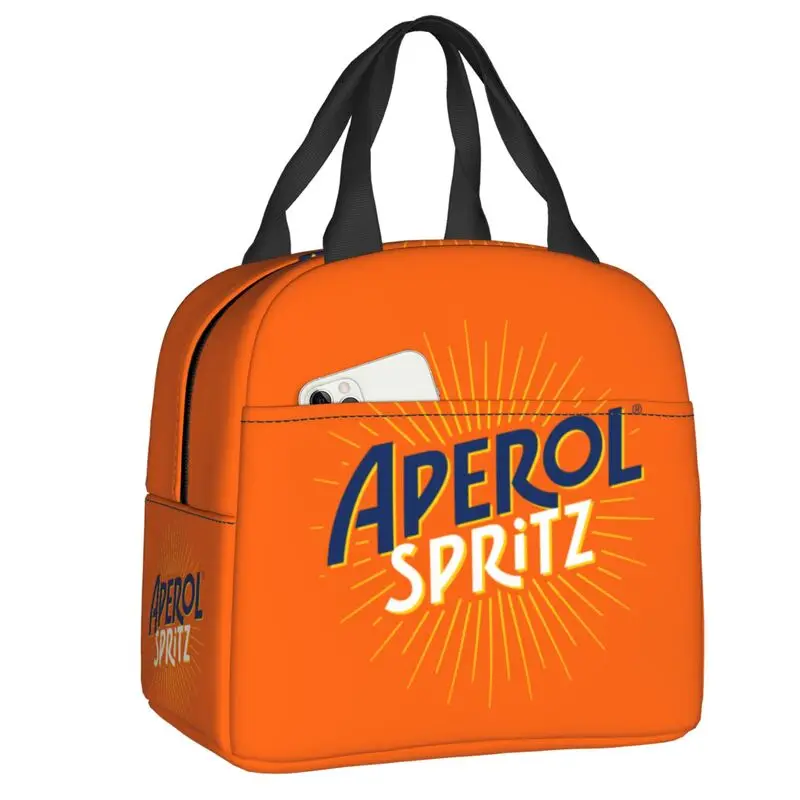

Пользовательские изолированные сумки для обеда Aperols Spritz для пикника на открытом воздухе, водонепроницаемый холодильник, термобокс для бенто, женский и детский