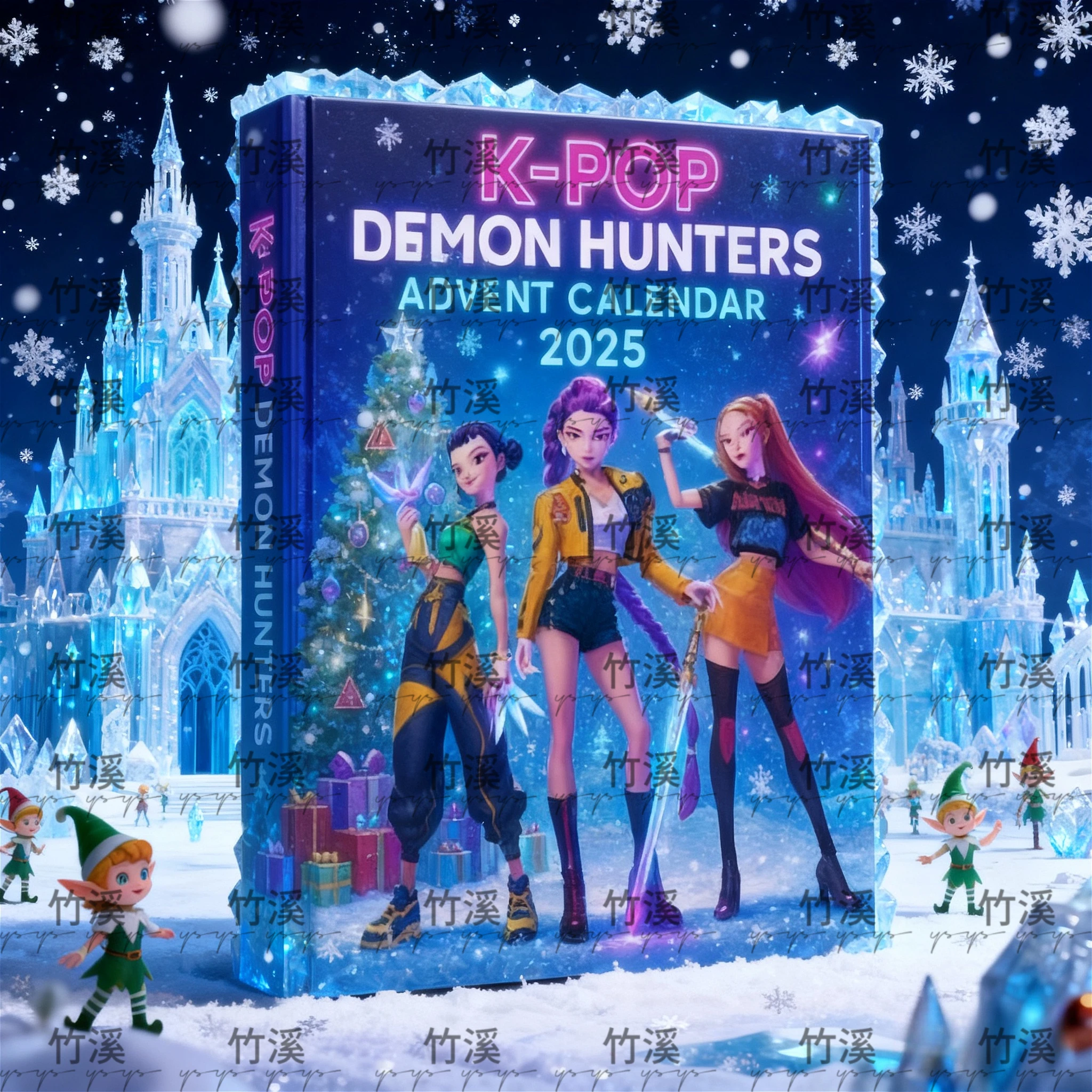 مجموعة ألعاب صندوق أعمى بتقويم القدوم من Kpop Demon Hunters - Huntrix، Rumi، Zoey، SAJA، Derpy Tiger هدية عيد الميلاد للعام الجديد #5