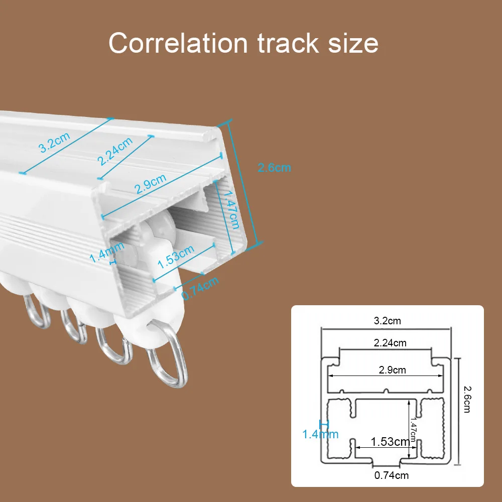 Lifelibero Fast Custom Electric Curtain Track Rails For Curtains Or Dt82tv Motor Home Customizable Ziptrack Railway Bare Orbit