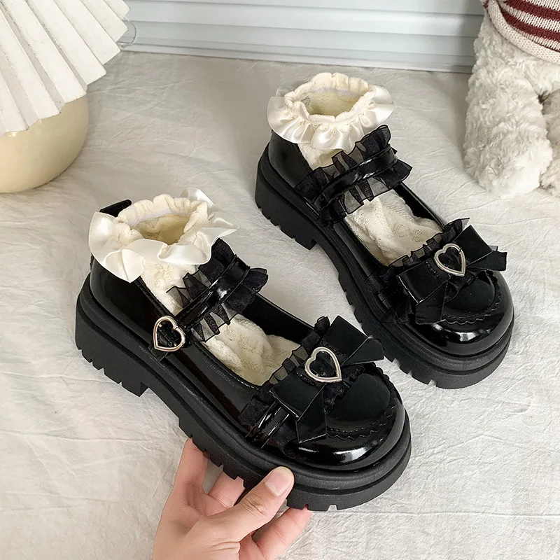 2026 Summer New School Girl JK Loafer Pumps Platform Shoes Japanese Style Lolita Y2K Kawaii Jirai Kei Fashion Mary Jane shoes
