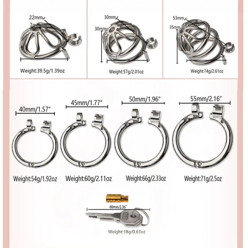 New Male Chastity Device Flat Cat Claw Stainless Steel Chastity Lock Cock Cage Open and Close Rings Sexy Toy for Men Gay Couple view 6