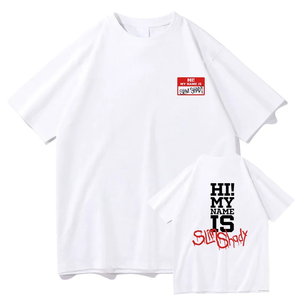 Hi My Name is Slim Shady T Shirt The Death of Slim Shady 2024 Men/women Clothing Harajuku Vintage Unisex Cotton Graphic T Shirts