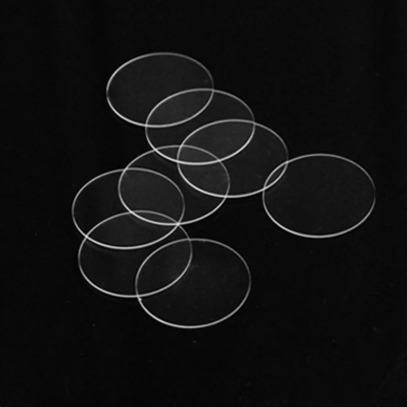 10PCS Quartz Glass Lenses JGS2 Diameter 11/12/13/14/15mm Round Temperature Resistance Thickness 0.5/1/1.5/2/3mm