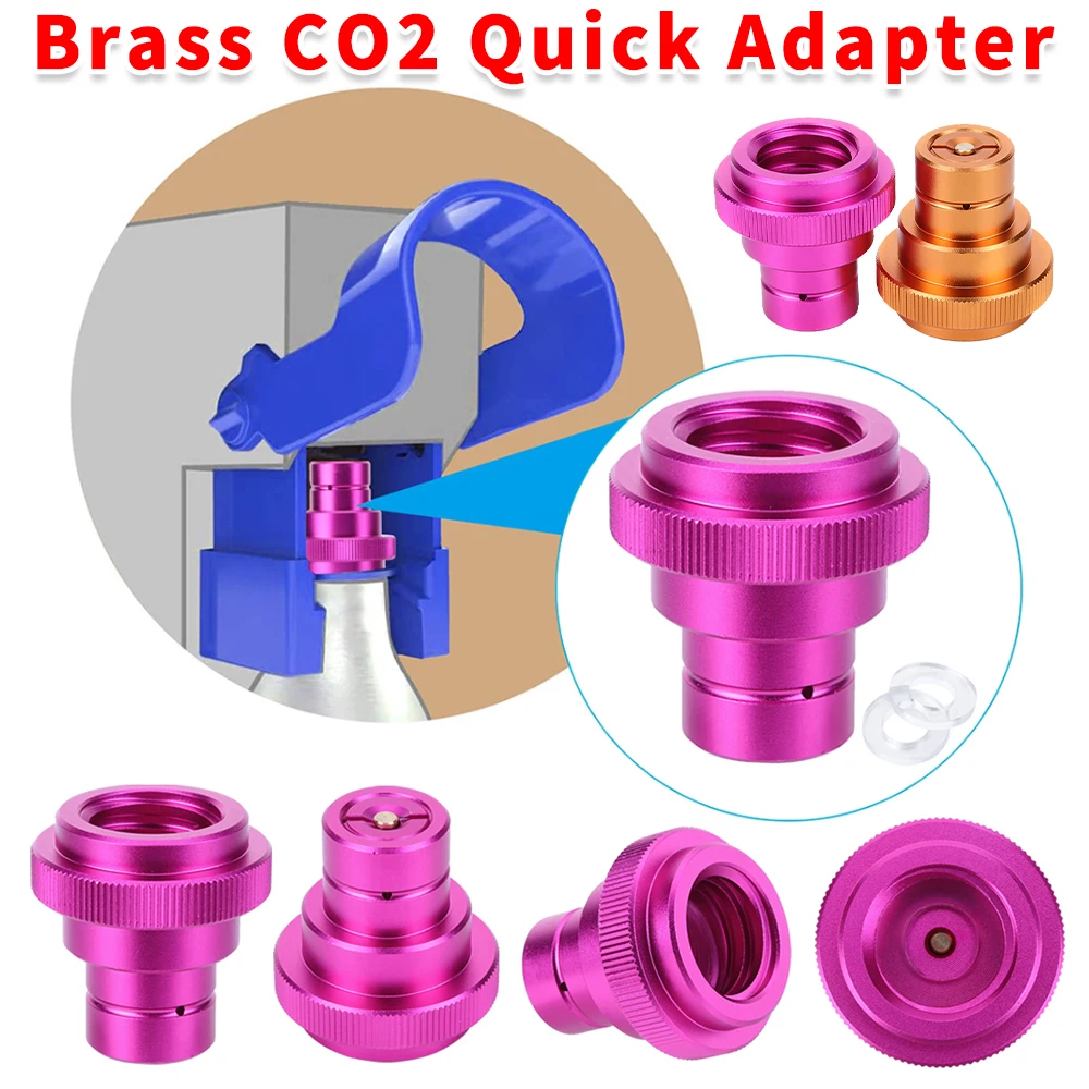 Accesorios de adaptador de CO2, conector rápido de CO2 de desconexión rápida para cilindro de CO2, burbujeador de agua y soda DUO Terra