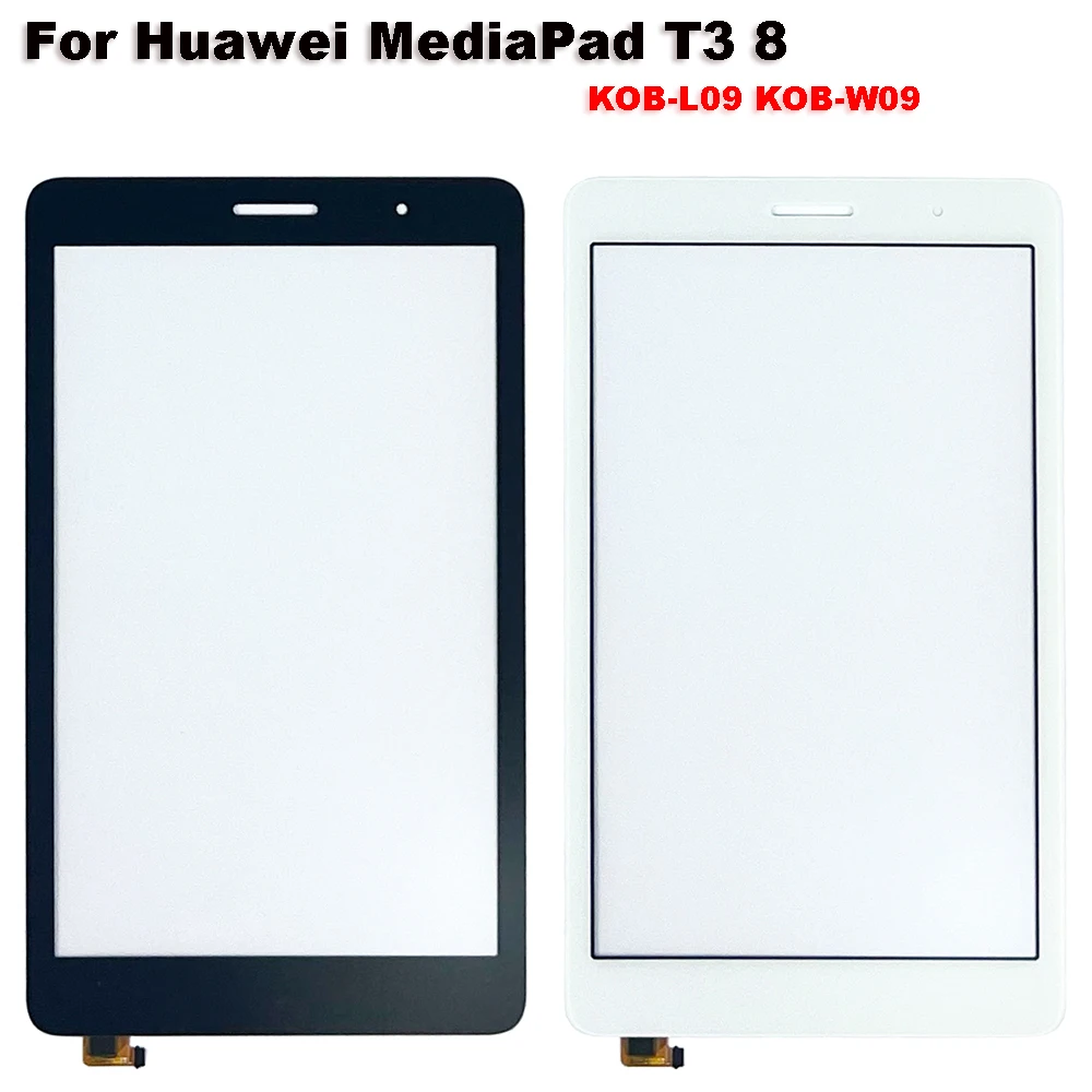 Dla Huawei Mediapad T3-8 T3 8 KOB-L09 KOB-W09 T3 8.0 ekran dotykowy + wymiana przedniego szklanego panelu LCD OCA