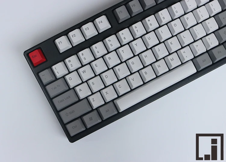 Beige White gray PBT keycap for mechanical keyboard 104 keys OEM ANSI side top print keycaps