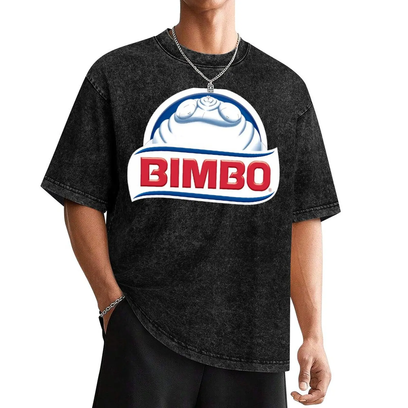 Bimbo Bear Bread Logo (Blue) T-Shirt hippie clothes shirts graphic basketball graphic tees big and tall t shirts for men