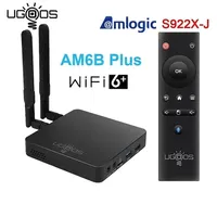 UGOOS AM6B Plus WiFi6 Amlogic S922X-J Smart Android 9.0 TV Box DDR4 4GB 32GB 1000M LAN Bluetooth 4K HD Media Player VS AM7