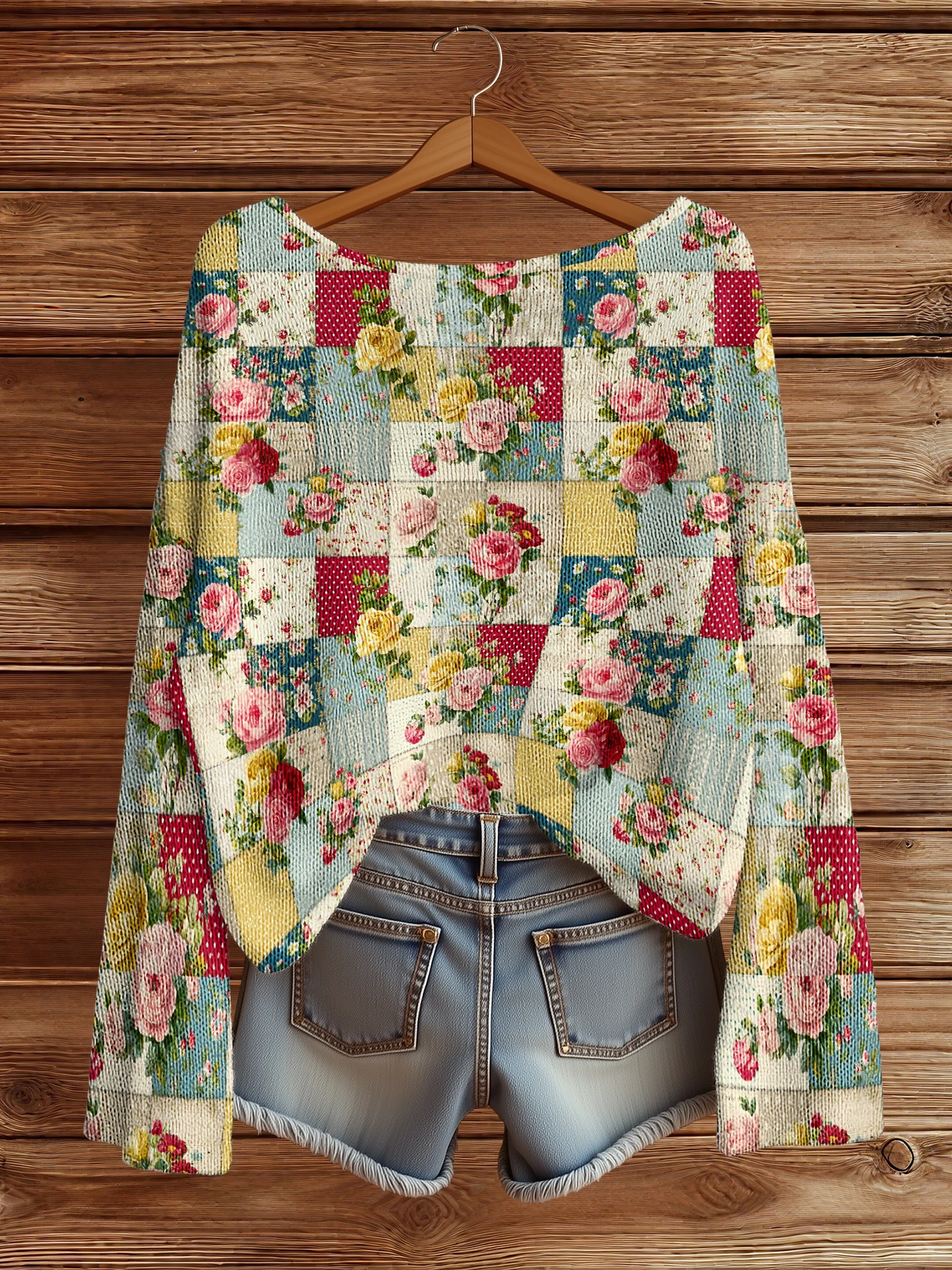 Рисунок 2 - Осенне-зимний свитер с цветочным принтом