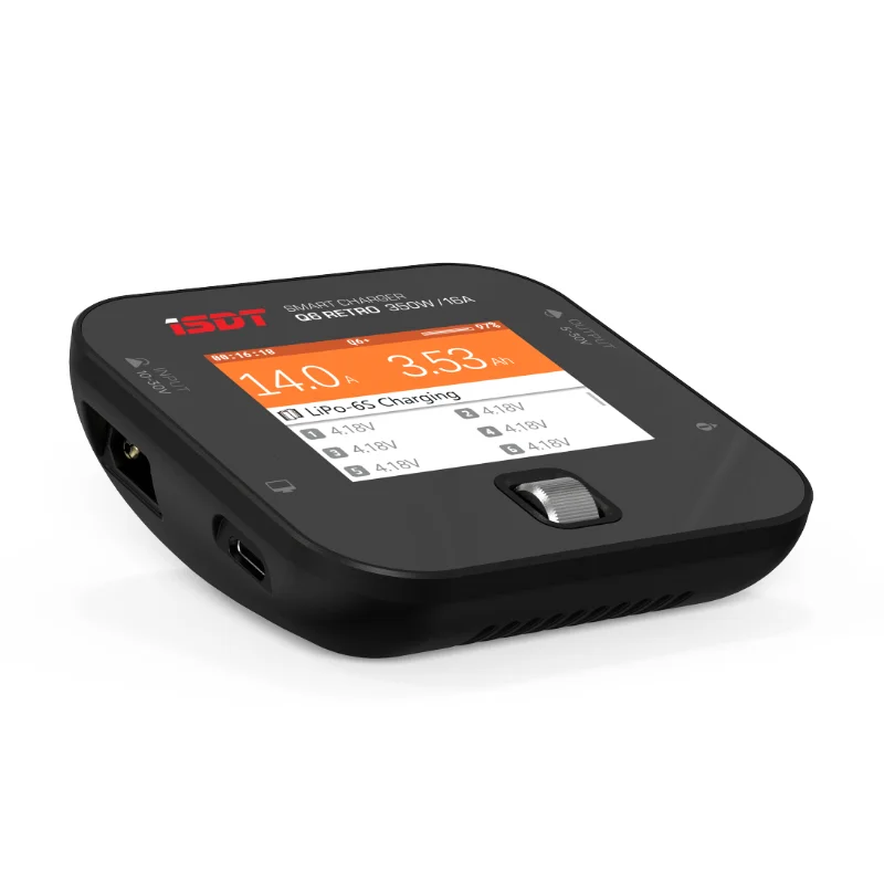 ISDT Q6 Retro Smart Balance Charger 350W 16A DC Input For LiPo LiFe LiHV NiMH Pb Battery RC Model Charger