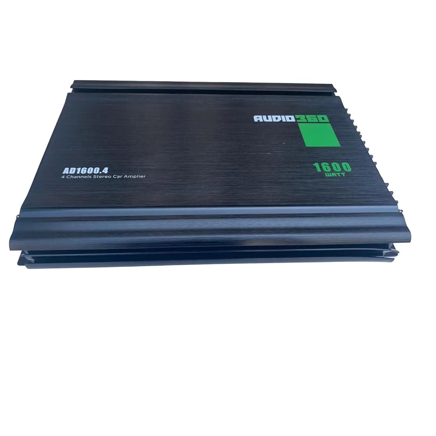 Audio360 AD1600.4 4-Ch Car Amp، 1600W Max، Compact Class AB، Bridgeable، صمامات مزدوجة 25A، 90dB SNR