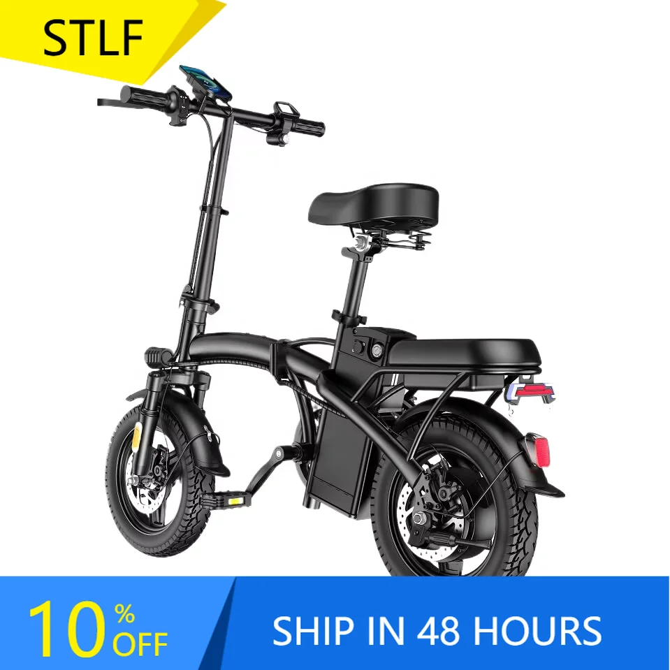 

STLF 2025 New 500W Folding Electric Bike With 48V Lithium Battery Fat Tire Folding E-Bike for Adults