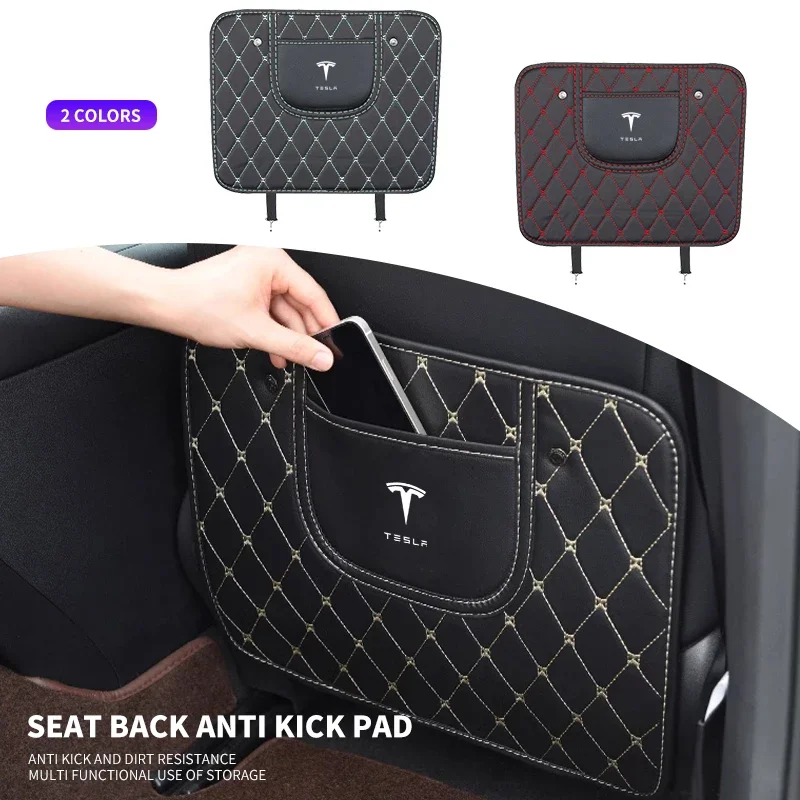 Car Rear Seat Anti Kicking Pads Half Pack Mat For Tesla Model 3 S X Y 2020 2021 2023 Style Roadster Invader Coil Mod WYE K80