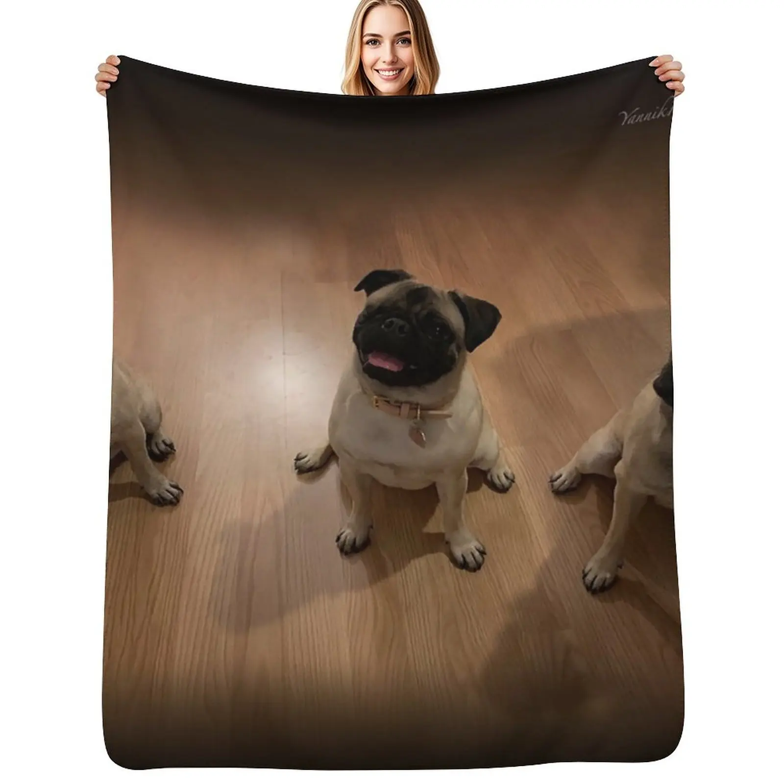 

The Three Pooches Throw Blanket Soft Breathable Blanket for Night Sleeping