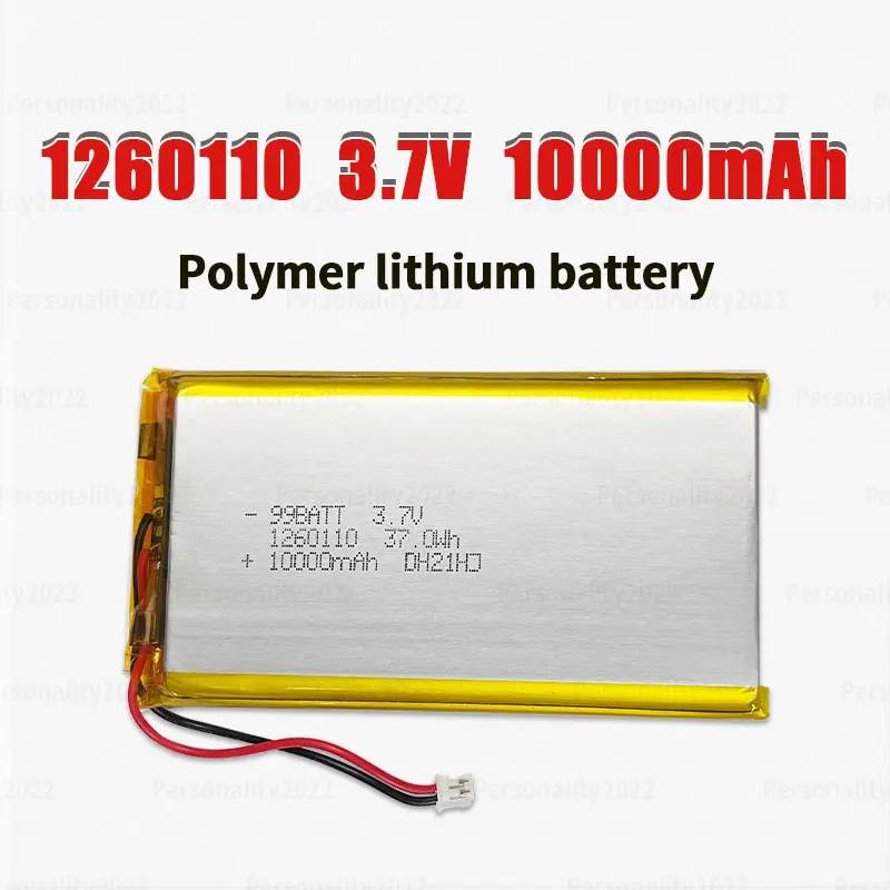 NEW 1260110 Li-polymer Battery 3.7V 10000mAh Soft Pack Batteries Lithium Ion for Mobile Power Camping Light Tablet Computer GPS