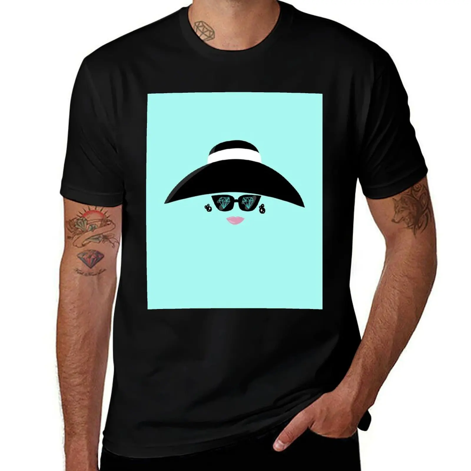 Holly Golightly Big Hat T-Shirt basketball graphic tees customs mens fashion