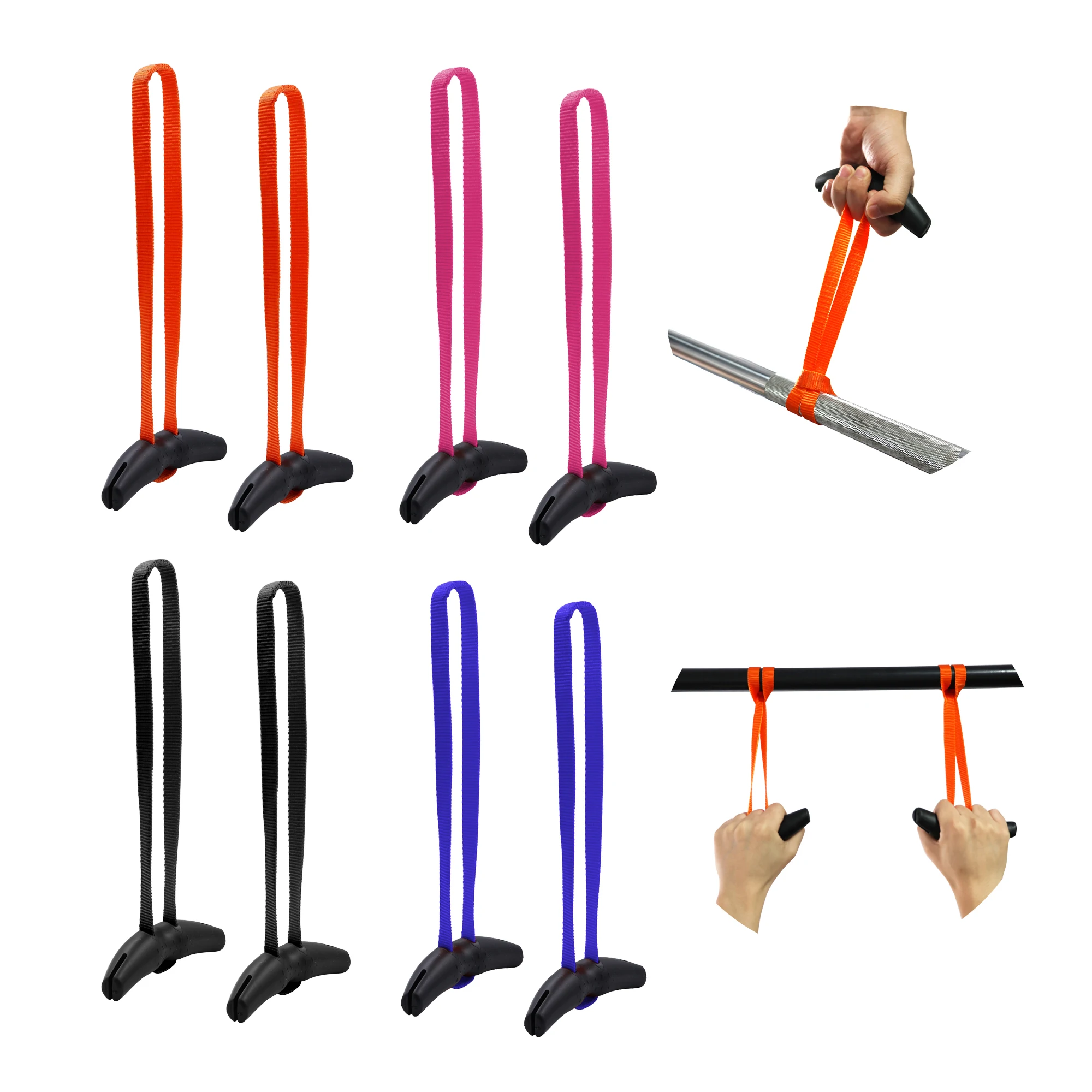 Tiradores de dominadas, agarre Neutral de goma, manijas de máquina de Cable de alta resistencia, equipo de gimnasio multifunción para levantamiento de pesas