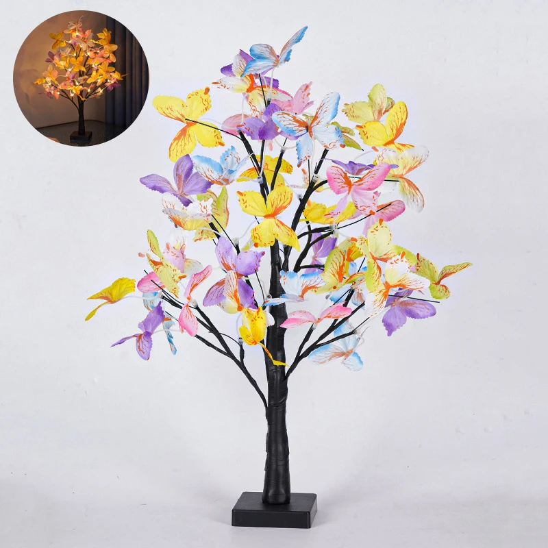 Tafelblad bonsai boomverlichting, vlinderboomlamp, doe-het-zelf decoratief LED-nachtlampje, voor cadeaufeest vakantie kamperen zomer home deco