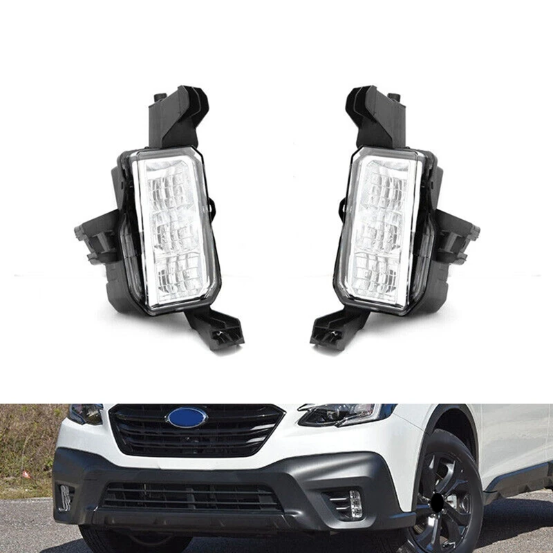 

Car Front White LED Daytime Running Lights Car Fog Lights Front Bumper Bar Lights For 2020-2022 Subaru Outback