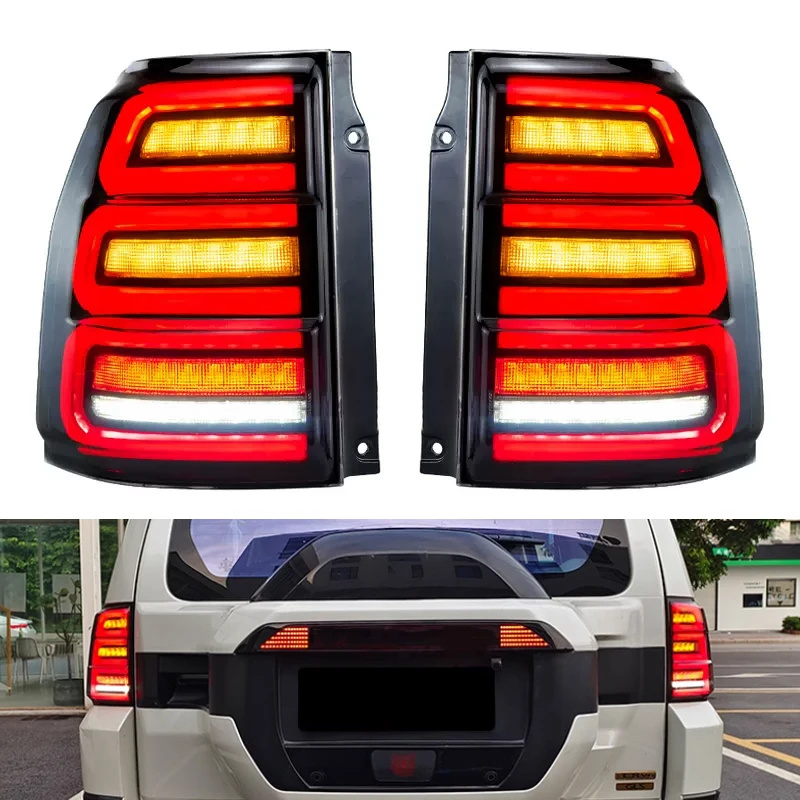 

Pop 1 комплект светодиодных задних фонарей для Mitsubishi Pajero Montero V93 V97 2006-2020, автомобильные задние ходовые огни, тормозной задний динамический указатель поворота