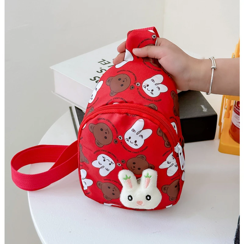 Mochila Backpack Kid Girl Cute Children Canvas Bags Fashion Girl Crossbody Bag Casual Chest Bags Cartoon Travel Bag Zero Wallet