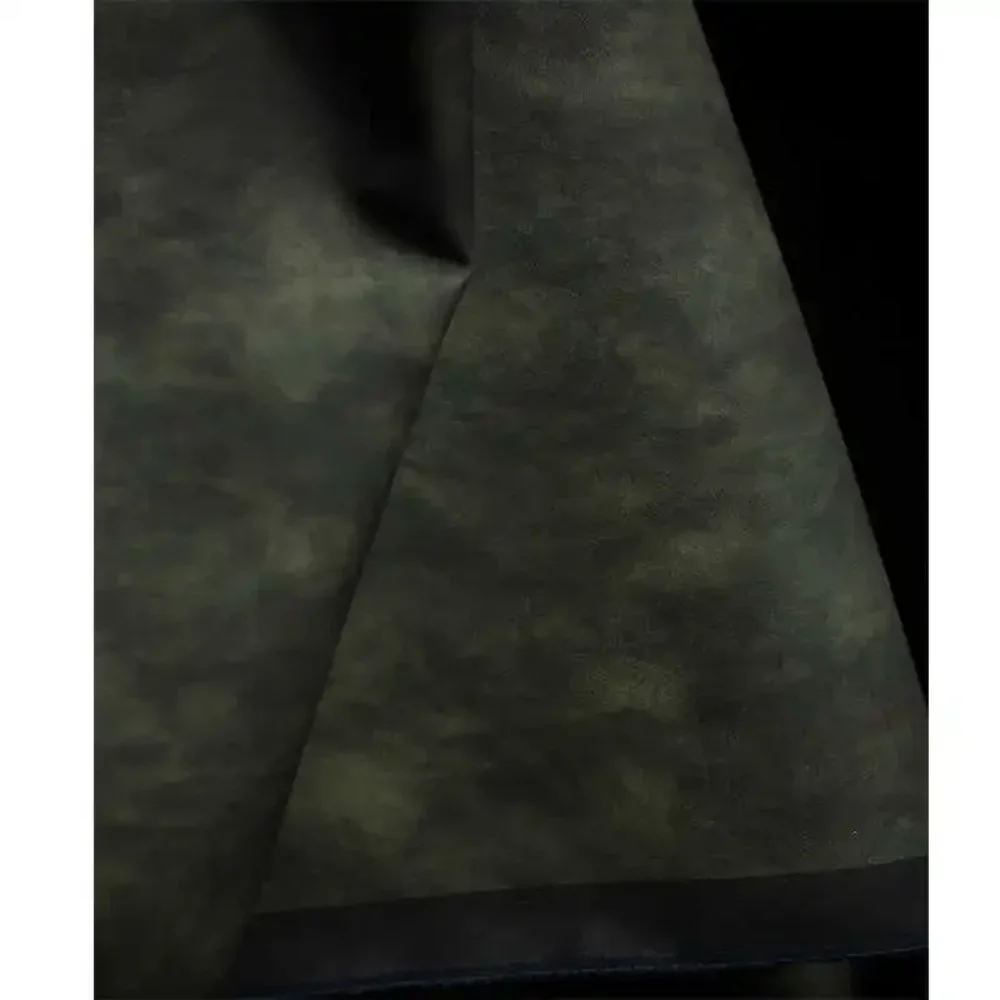 

Кожа PU Halo Dyed Ретро Мягкая кожа Эластичная куртка с широкой посадкой от дизайнерской одежды Ткань для шитья одежды по метрам Diy