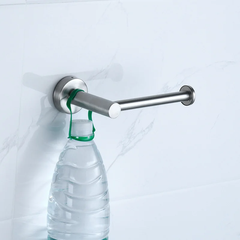 set Stainless Steel Robe Hook Towel Rails Bar Rack Shelf Tissue Paper Holder Bathroom Hardware Set Accessories silver Black 3x