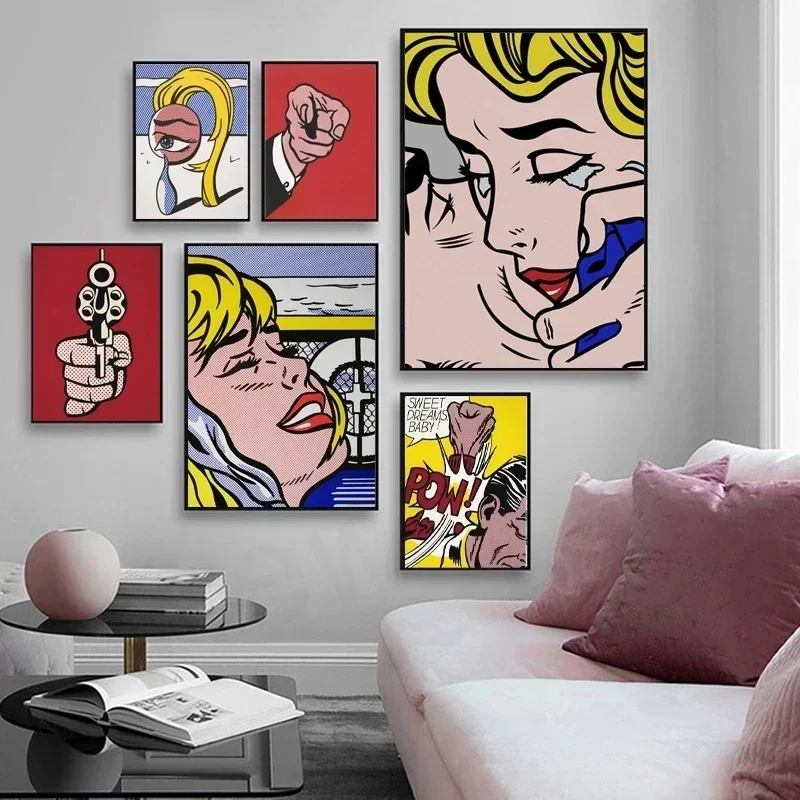 Roy Lichtenstein Artwork Art Posters Abstract Canvas Painting Wall Art Prints Pictures for Living Room Modern Home Decor Cuadros