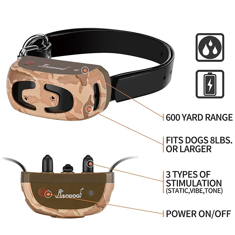 

Dog Training Collar Bark Stopper, Electronic Remote Control 2000ft Waterproof Rechargeable Dog Repeller Control Training Collar