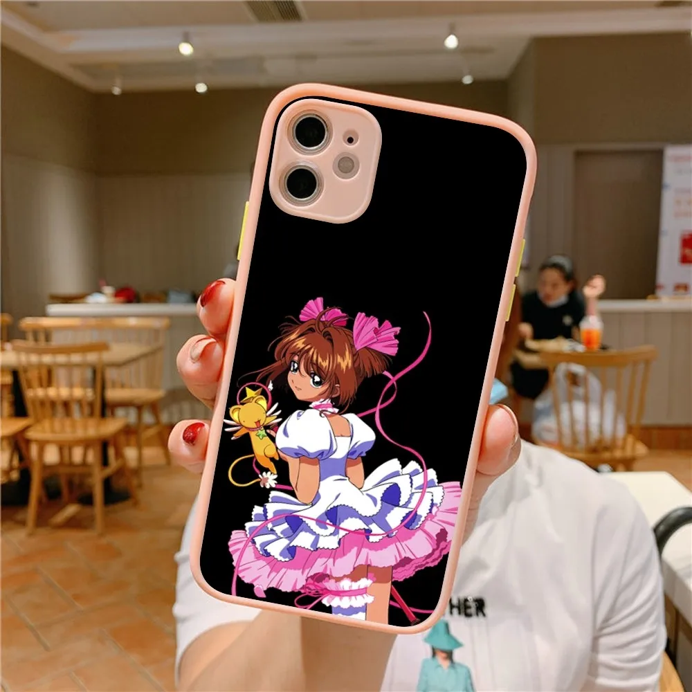 Card Captor Sakura Phone Case for iPhone 14 11 12 13 Mini Pro Max 8 7 Plus X XR XS MAX Translucent Matte Cover