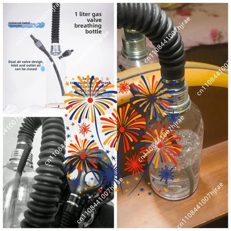 Breathing bottle Negative pressure bottle Adaptation Air valve Universal accessories Anti-backflow 1 liter Transparent R