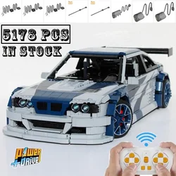 New M3 E46 GTR Most Wanted - RC Model Supercar Racers Vehicles MOC-142015 Building Blocks Bricks Toys Kids Boys Birthday Gifts