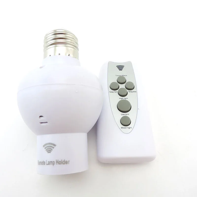 E27 led ışık Kızılötesi Kablosuz Uzaktan Kumanda Lamba Tutucu Kısılabilir Zamanlayıcı Ampul Kapağı Soket Tabanı Koridor Merdiven Gece Lambası R