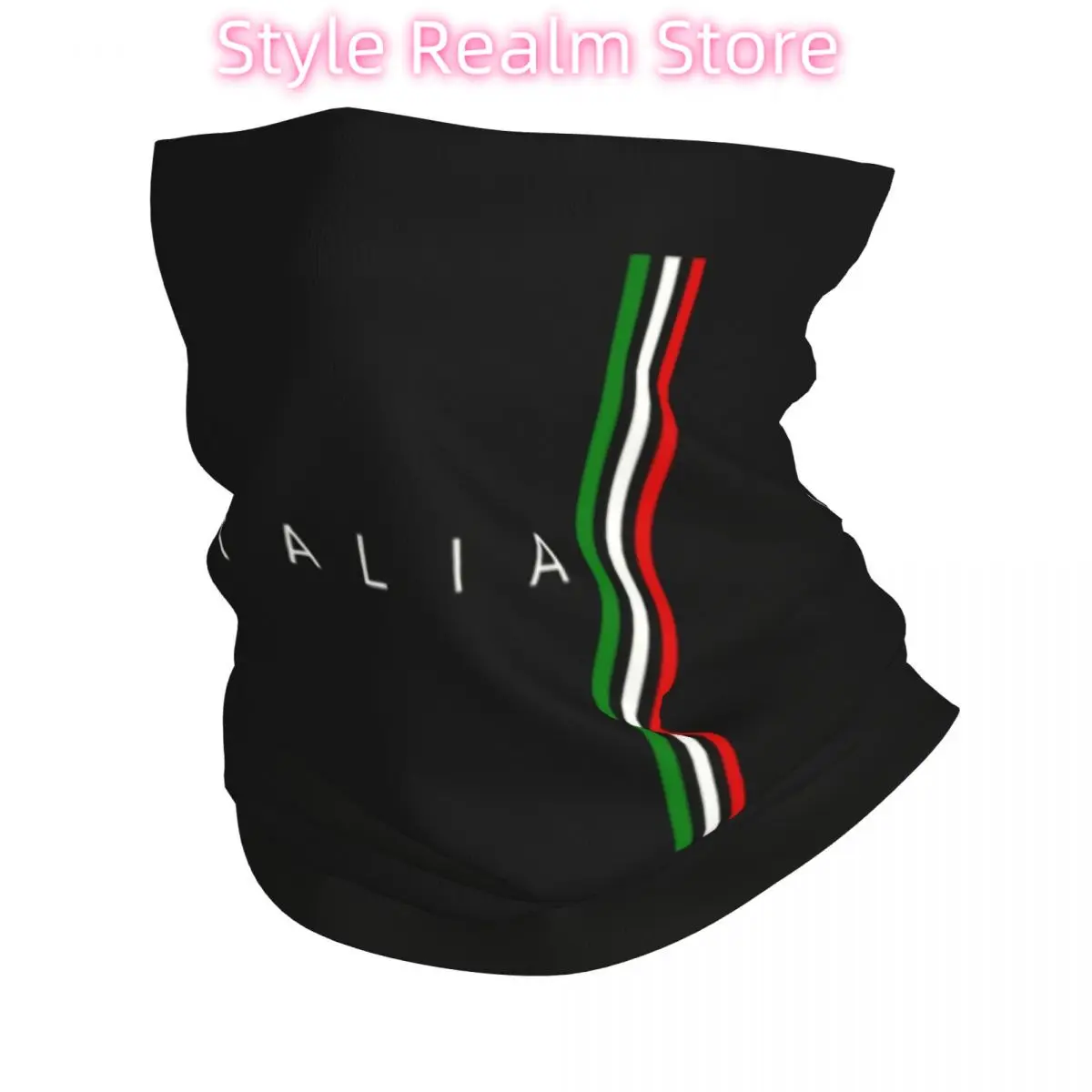 

Custom Italy Flag Bandana Neck Gaiter Windproof Face Scarf Cover Men Women Italy Qatar Headwear Tube Balaclava