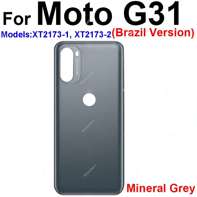 Rear Battery Door Cover Housing For Motorola MOTO G31 XT2173-3 Brazil USA Version Back Cover Housing Case Back Cover Parts