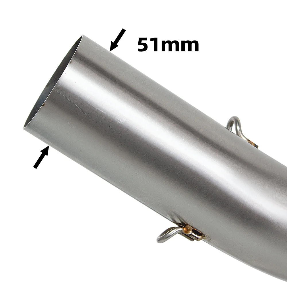 Colector de Escape para motocicleta CFMOTO 450SR 450NK 2022-2025, acero inoxidable, 51MM, recto, tubo de enlace frontal, línea de carreras de Escape