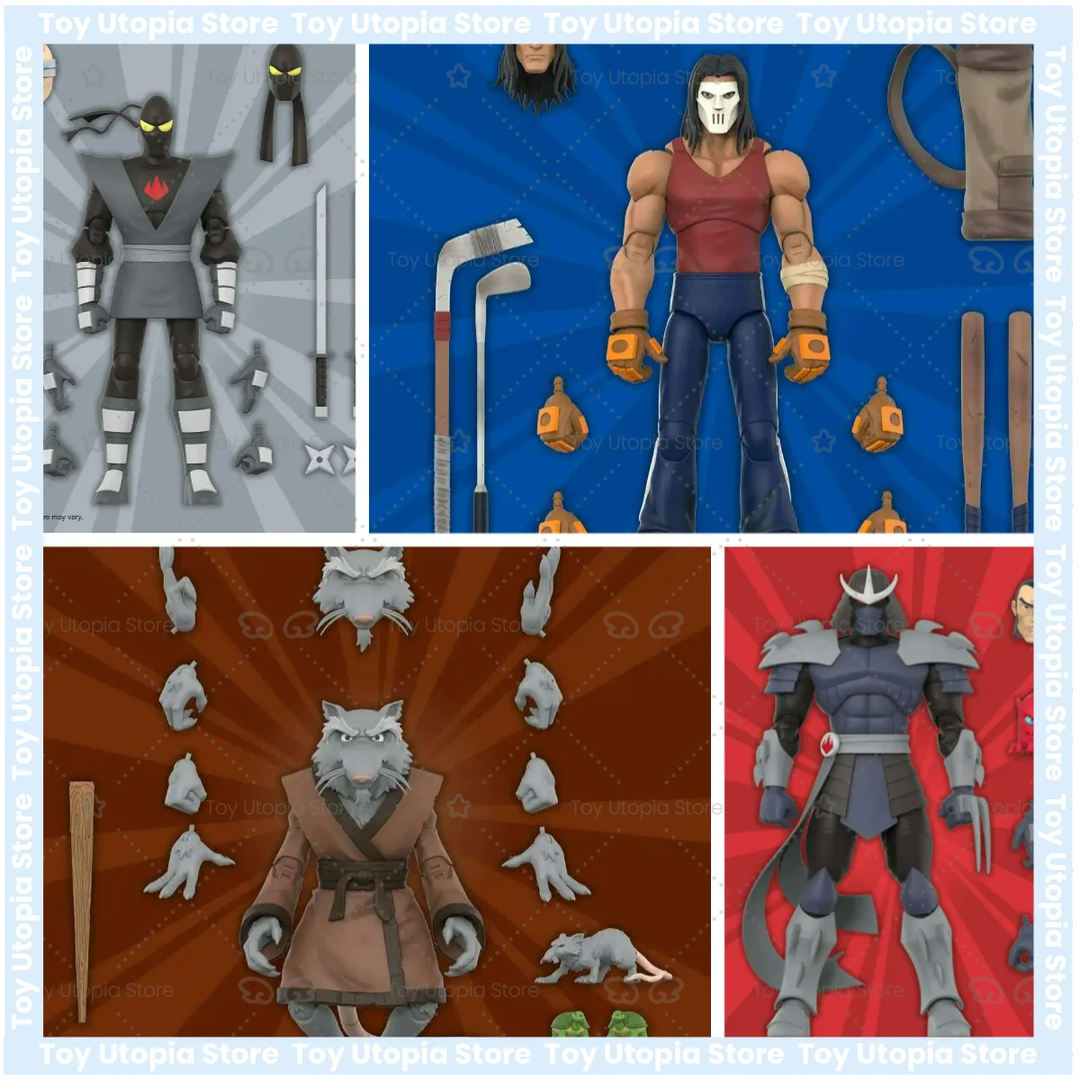 En Stock SUPER7 Tortugas Ninja Mutantes Adolescentes 2003 13 Ondas Shredder Splinter Casey Bigfoot Muñeco Colección Juguete